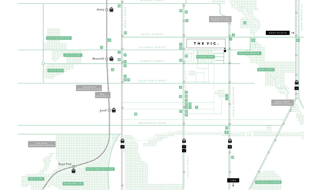 The Vic - Location Map